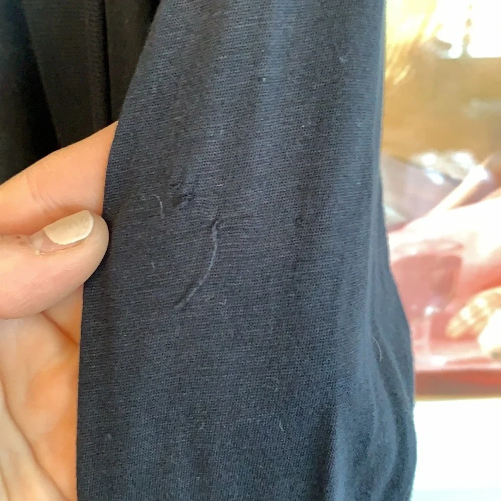 Splendid black draped jersey knit open cardigan - Picture 4 of 12